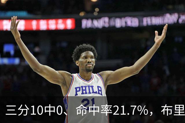 三分10中0、命中率21.7%，布里奇斯赛季场均仅3.3分